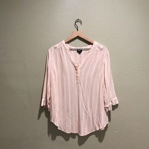 TORRID Pink Striped Blouse